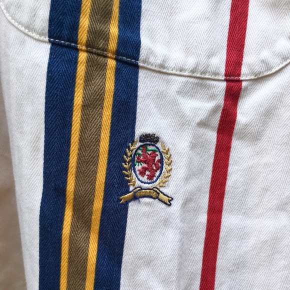 *SOLD* Vtg Tommy Hilfiger Striped Buttonup - Picture 5 of 8